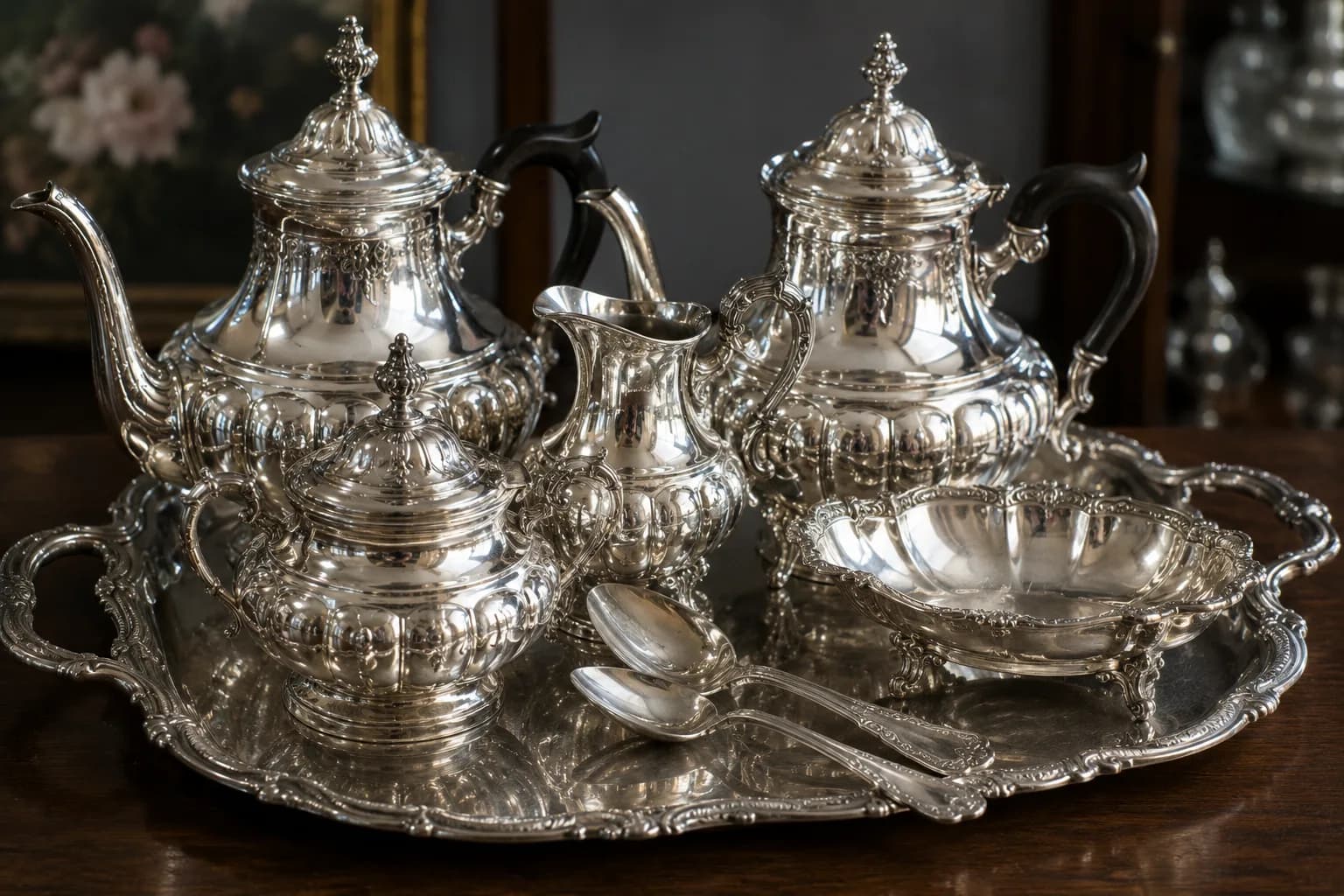 Exemple d'argenterie et de vaisselle ancienne pouvant être rachetée