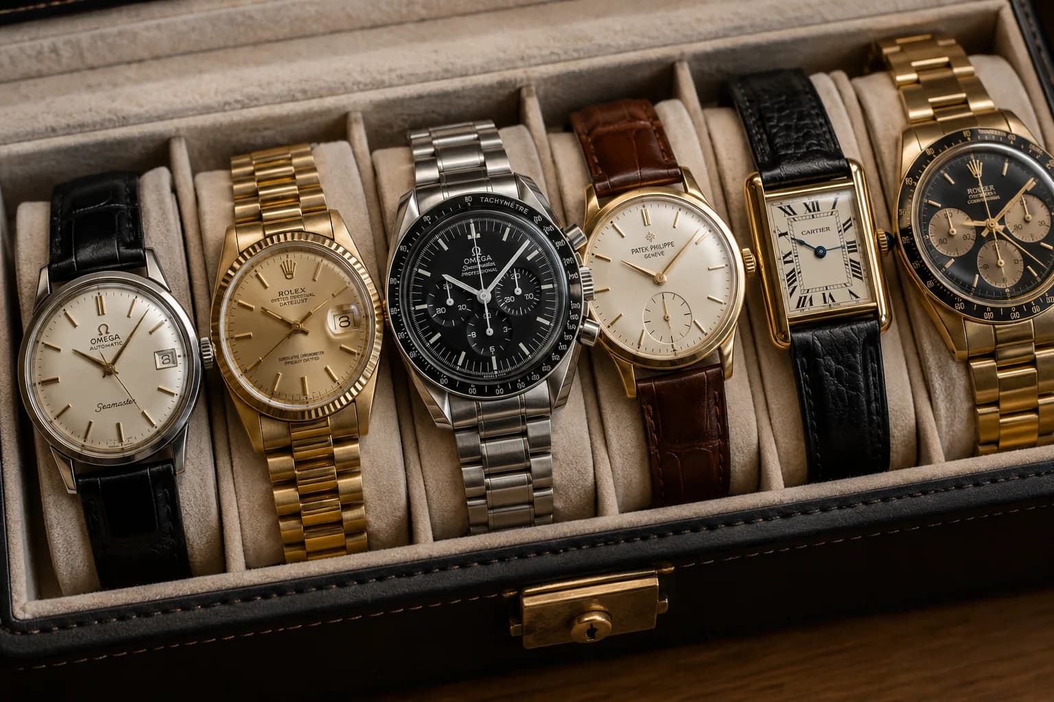Exemple de montres de marque examinées avant estimation